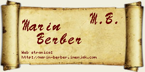 Marin Berber vizit kartica